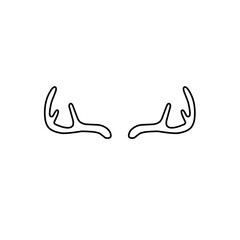 outline deer antlers