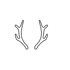 outline deer antlers