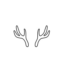 outline deer antlers