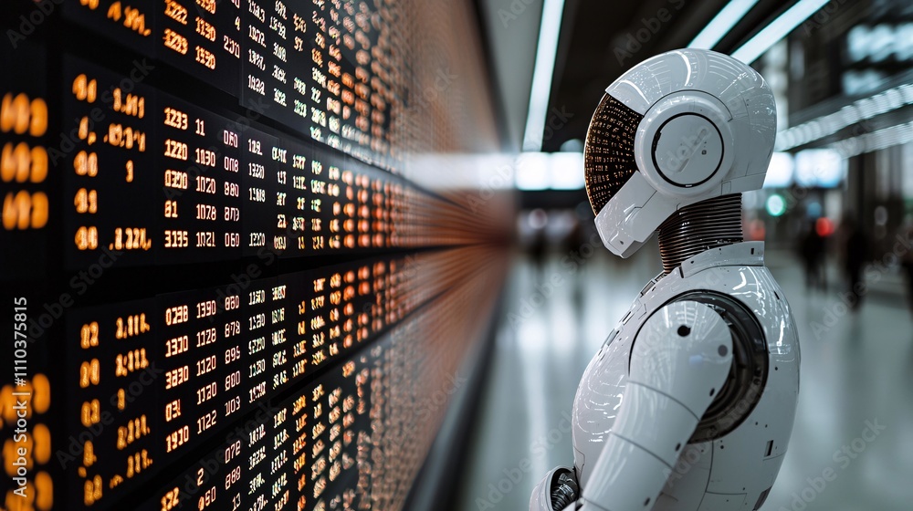 Aufkleber a dynamic trading platform with robot integration for automated decision-making in stocks stock phot