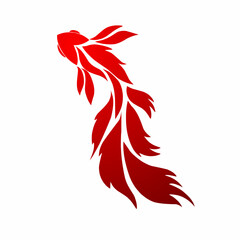 Fototapeta premium illustration vector graphic of design tribal art koi fish tattoo for printable