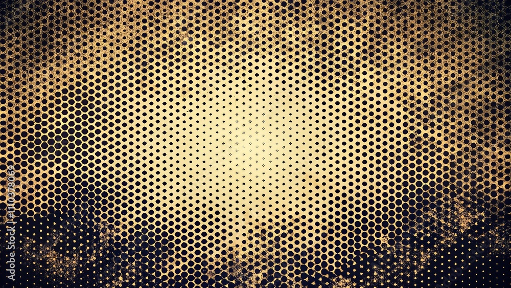 Poster retro grainy dotted distorted halftone background with wavy gradient pattern and grit noise texture 