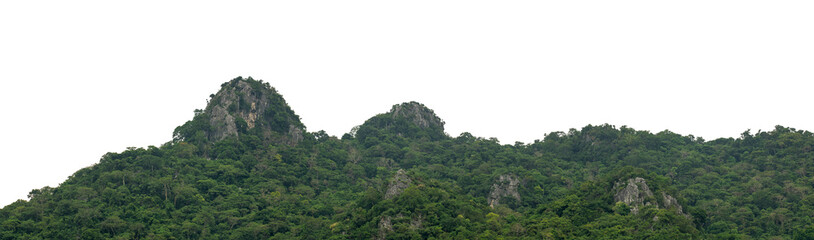 Beautiful Mountain isolated on transparent background with clipping path and alpha channel, high resolution.