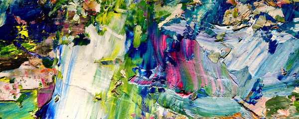 Abstract art background . Hand painting artwork on canvas .