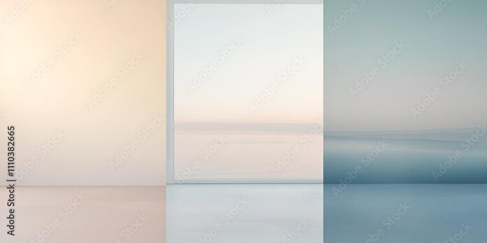Poster abstract minimalist background with color gradient: a serene and minimalist composition featuring a 