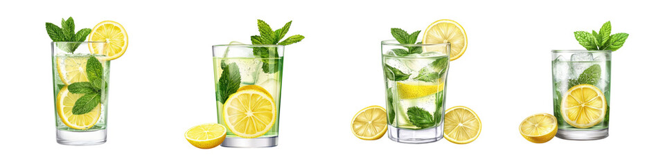 Refreshing Glass of Lemon and Mint Cooler for Soothing Summer Moments   A Homemade Healthy and Hydrating Beverage to Quench Thirst and Lift Spirits on a Hot Day