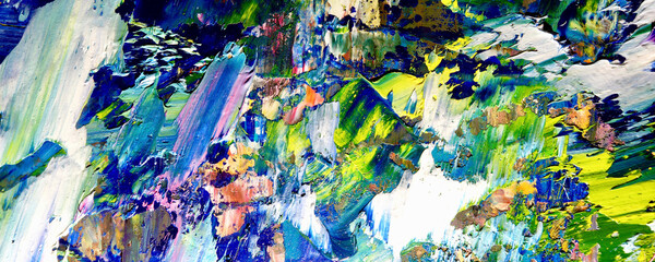 Abstract art background . Hand painting artwork on canvas .