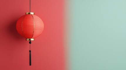 Obraz premium Chinese new year celebration featuring gold lanterns vibrant home decor festive atmosphere cultural significance