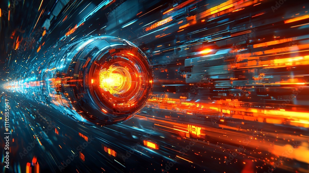 Aufkleber a futuristic robotic platform leveraging quantum algorithms for next-generation trading stock photo 