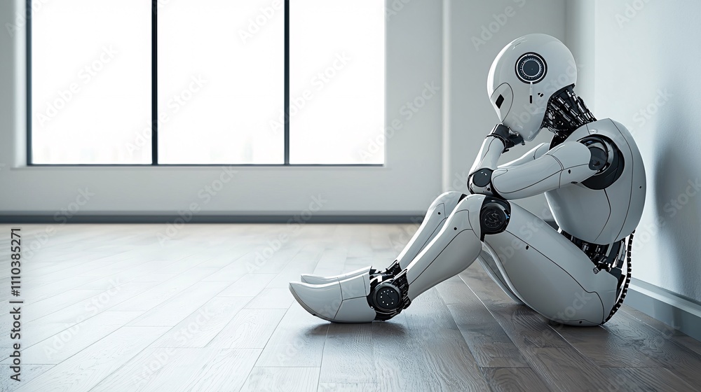 Aufkleber an ai-driven trading robot integrating real-time updates for informed financial decisions stock phot