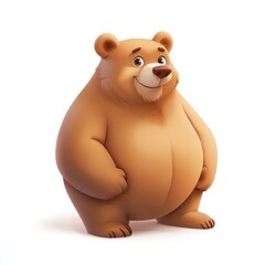Obraz premium Happy cartoon bear standing.