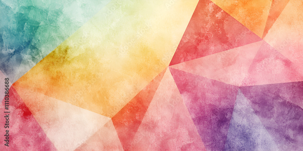 Poster abstract watercolor rainbow: a captivating abstract design featuring a vibrant blend of watercolor h
