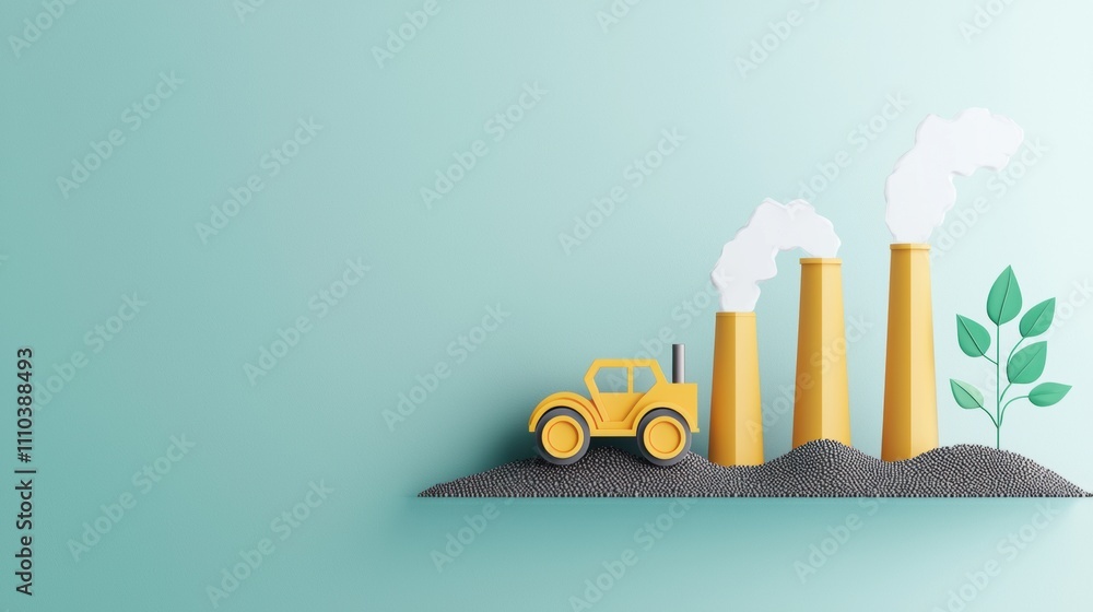 Poster integration of renewable resources and green technology in minimalistic design concept