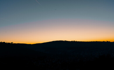 sunrise in the mountains