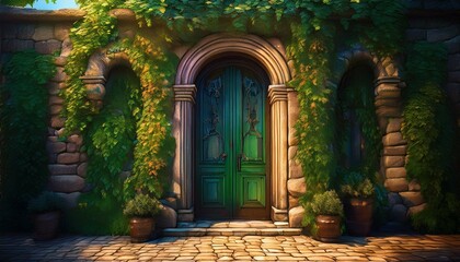 Fototapeta premium entrance to the church