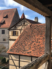 old roof with chimney