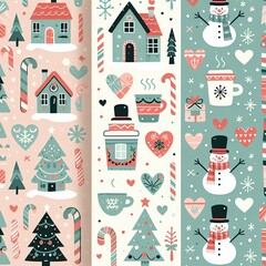 Festive Christmas Design of Wrapping Paper