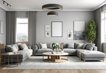 Fototapeta premium Modern bright interior . 3D rendering