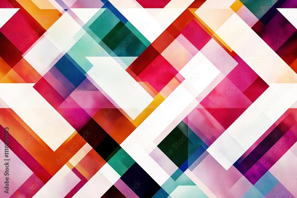 Poster A geometric pattern of overlapping pastel triangles with subtle texture.