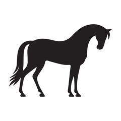 Horse icon. Black Horse icon on white background. Vector illustration