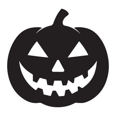 Pumpkin icon. Black Pumpkin icon on white background. Vector illustration