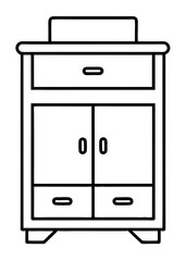 Modern Kitchen Cabinet Vector Art.