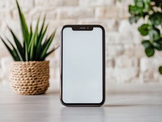 Mobile payment solutions via smartphone modern home office digital technology minimalist environment close-up perspective