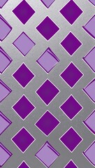 Fototapeta premium Purple Rhombus pattern hand drawn design on Silver background illustration