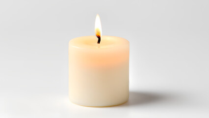 Kerze isoliert auf wei&szlig;em Hintergrund

