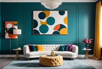 Defocus abstract blurred background of the eclectic interior