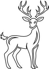 Fototapeta premium deer silhouette illustration