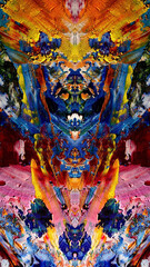 Abstract art background . Hand painting artwork on canvas .