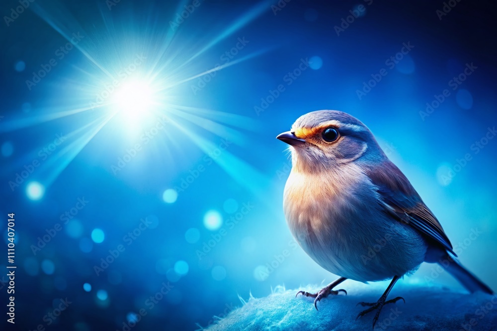 Poster stunning smooth blue gradient background with noise texture effect and radiant light for eye-catchin