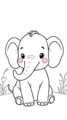 Obraz premium baby elephant cartoon