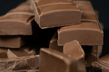 Natural Organic Vegan Lactose-Free Low Carb Gluten-Free Chocolate White Background.