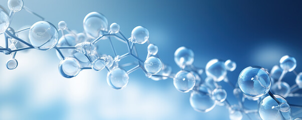 Obraz premium Molecular structure representing scientific concepts in a laboratory setting