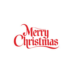 Merry Christmas lettering typography Vector holiday illustration element design