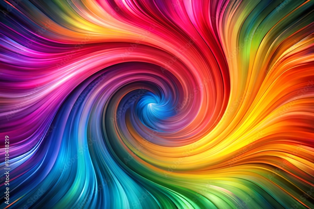 Poster swirling vibrant colors blending seamlessly together in a dynamic abstract composition with copy spa