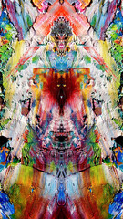 Abstract art background . Hand painting artwork on canvas .