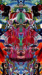 Abstract art background . Hand painting artwork on canvas .