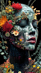 Fototapeta premium Psychedelische Abstraktion Ein instabiles Gleichgewicht der Form 9х16. Hintergrund für das Design 4.