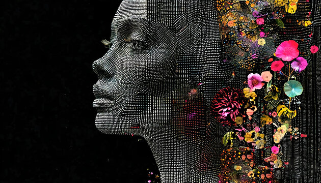 Psychedelische Abstraktion Ein instabiles Gleichgewicht der Form 16х9. Hintergrund f&uuml;r das Design 3.
