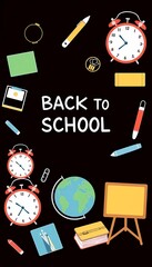 Back to School Set with School Elements