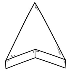 arrow illustration hand drawn outline vector