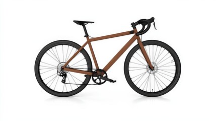 Fototapeta premium Modern Brown Bicycle with Minimal Design and Sleek Features