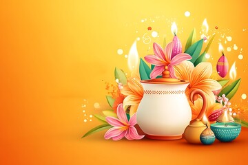 Bengali New Year, Pohela Boishakh Background Design Template, Nabo Borsho Design