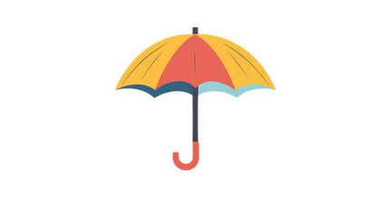 Colorful Umbrella with Unique Design Against White Background