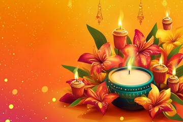 Bengali New Year, Pohela Boishakh Background Design with sweets and bowl, Nabo Borsho Design Illustration