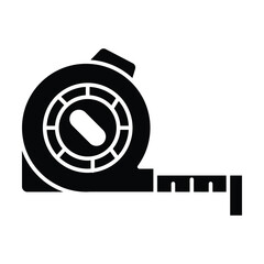 Measuring icon vector on white background