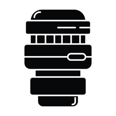 Lens icon vector on white background